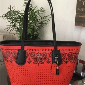 Rare Coach Bandana Print Large City Tote GORGEOUS